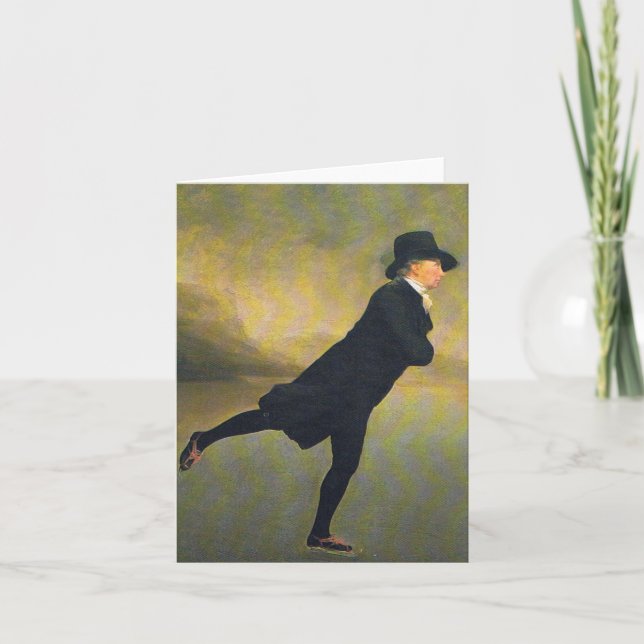 Julkort - åka skridskor för minister helgkort (Framsida)