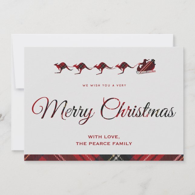 Julkort Australien God Jul Tomte  (Framsida)