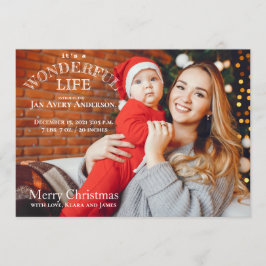 Julkort Baby - annonseringsfoto Inbjudningar