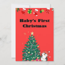 Julkort Baby - första jul