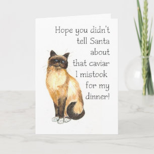 Julkort - Birman Cat Helgkort