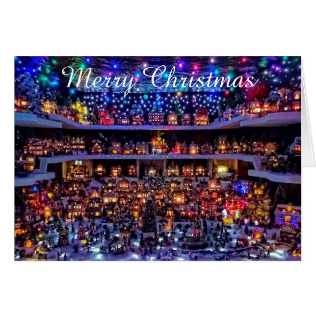 Julkort - byscen hälsningskort (Framsidan Horizontal)