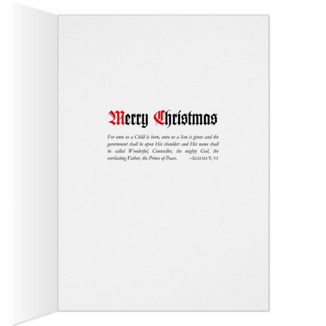 Julkort: Den heliga familjen - som är ny för 2018 Hälsningskort (Insidan (Höger))