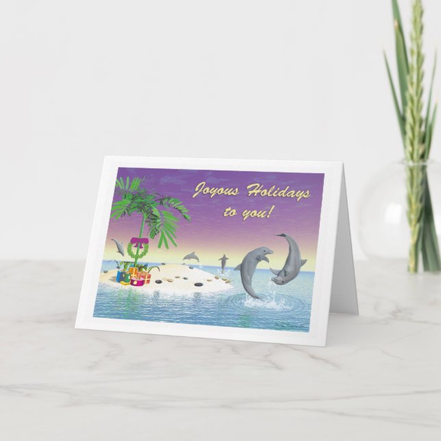 Julkort - "Desert Isle-jul" Helgkort (Framsida)