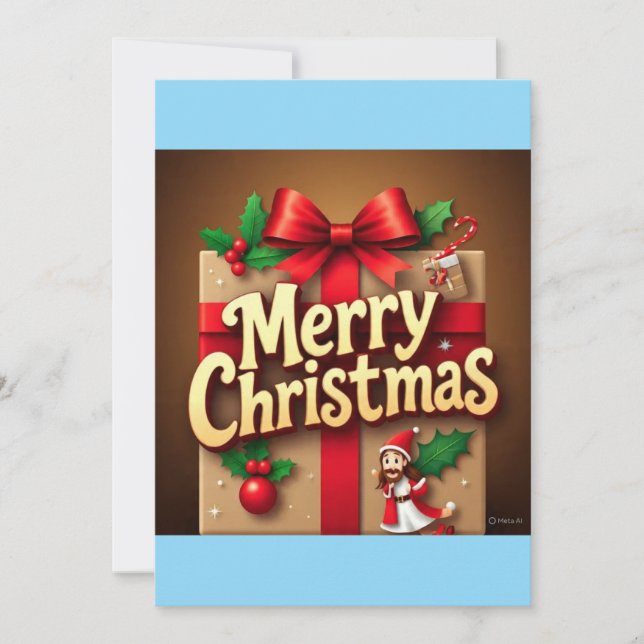 Julkort design God Jul  (Framsida)