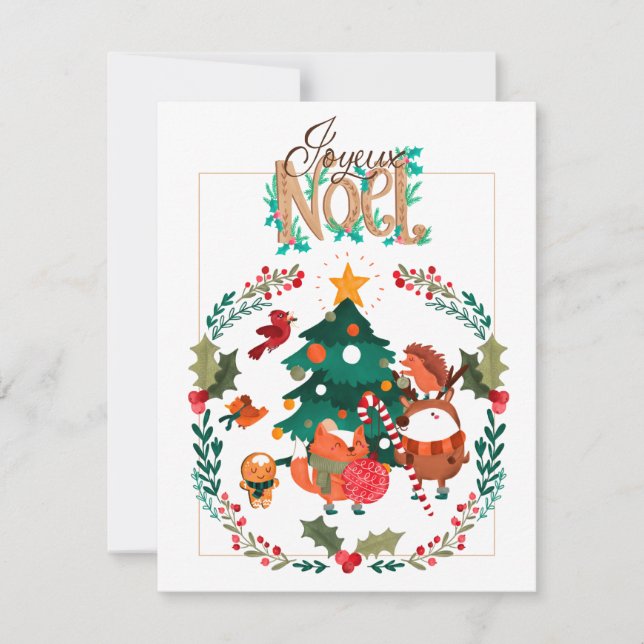 Julkort - Djur (Framsida)