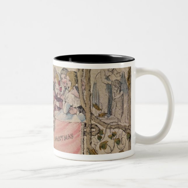 Julkort exempel av den bekant julen Två-Tonad mugg (Höger)