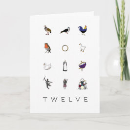 Julkort för "12 dagar jul" helgkort