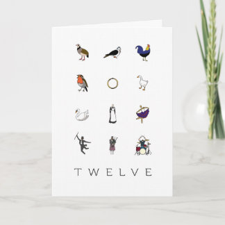 Julkort för "12 dagar jul" helgkort