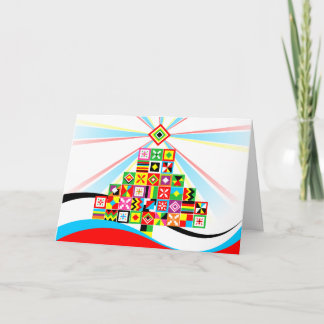 Julkort för afrikansk konst för Kente mönster Helgkort