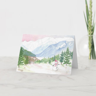 Julkort för Alaska bergsnögubbe Helgkort