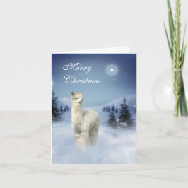 Julkort för Alpacavinternatt Helgkort