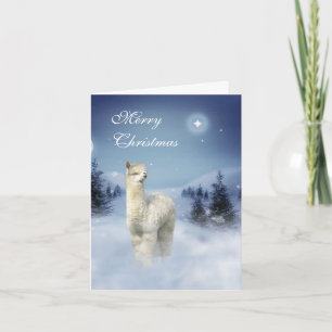 Julkort för Alpacavinternatt Helgkort