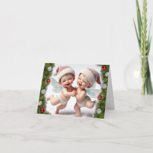 Julkort för Älvor i baby Kort
