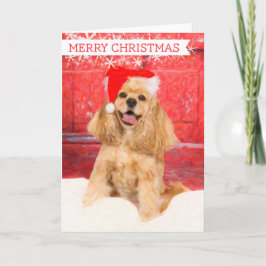 Julkort för amerikancockerspanielSpaniel Helgkort