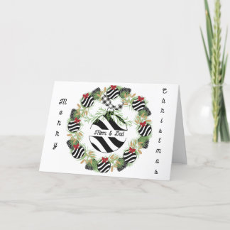 Julkort för andedräkt och ulb för Mamma och Pappa Tack Kort