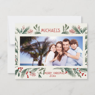 Julkort för anpassningsbar Personlig, X mas-foto
