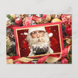 Julkort för anpassningsbarna Santa eller PHOTO Helg Vykort