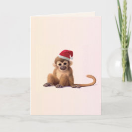 Julkort för apa för julZoobabyar Helgkort