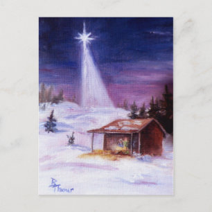 Julkort för 'Away In a Manger' Helg Vykort