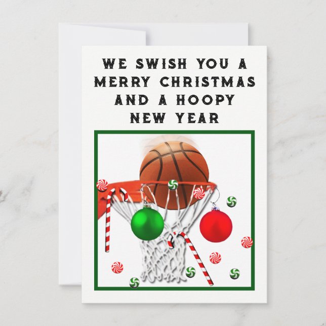 Julkort för basket (Framsida)