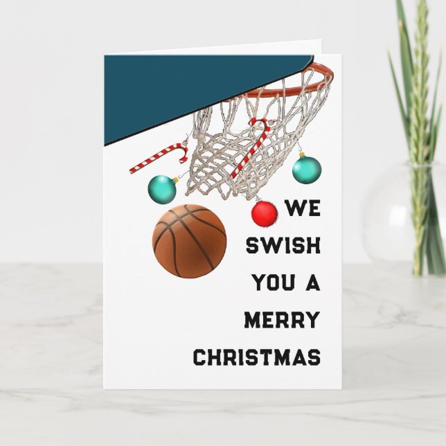 Julkort för basket helgkort (Framsida)