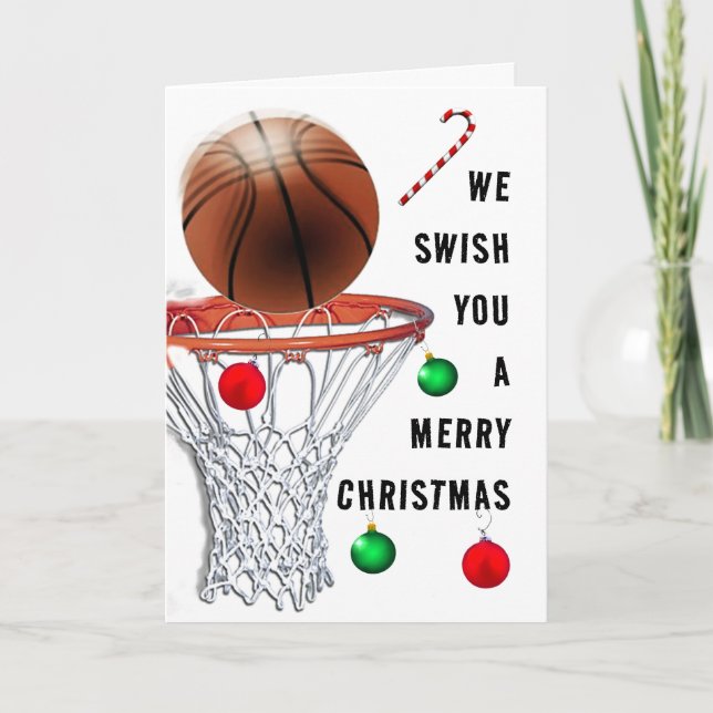 Julkort för basket helgkort (Framsida)