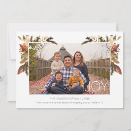 Julkort för Blommigten Joy Watercolor