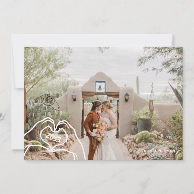 Julkort för bröllop 5 bilder hälsningskort (Framsida)