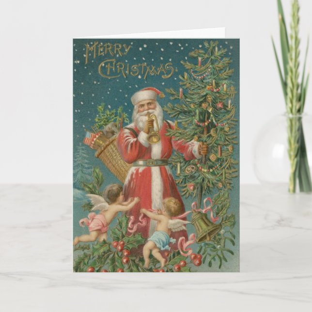 Julkort för BugleSanta änglar Helgkort (Framsida)