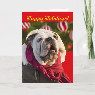 Julkort för bulldog helgkort