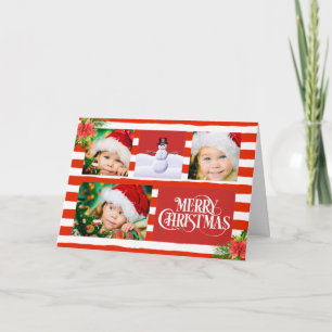 Julkort för candy canerandfoto helgkort