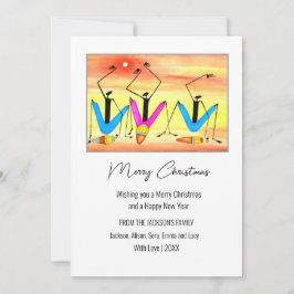 Julkort för Cute och Lycklig Drumming