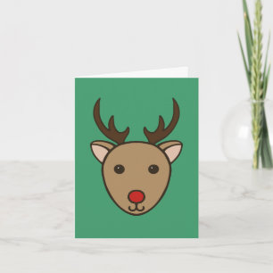 Julkort för Cute Reindeer Helgkort