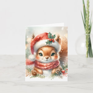 Julkort för Cute Squirrel - Adult Helgdag Kort