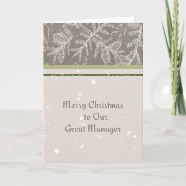 Julkort för din Underbara chef Helgkort (Framsida)