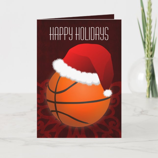 julkort för en basketspelare helgkort (Framsida)