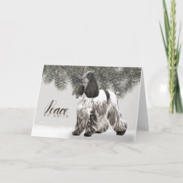 Julkort för engelskacockerspanielSpaniel Helgkort