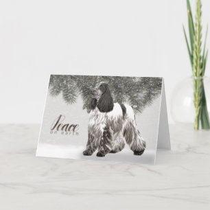 Julkort för engelskacockerspanielSpaniel Helgkort