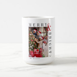 Julkort för Familj Modernt Typsnitt Högtid Kaffemugg