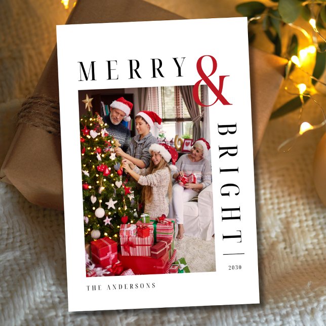 Julkort för familjen Modern text för högtiden (Skapare uppladdad)