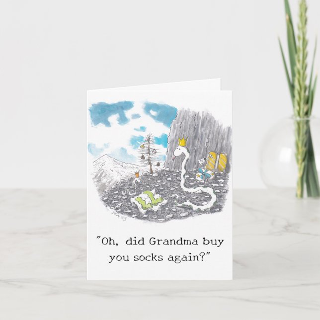 Julkort för fånig Sockel Card Kort (Framsida)