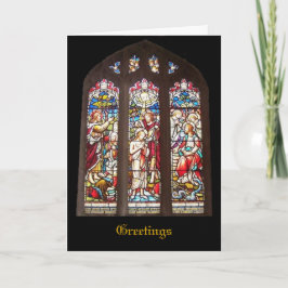 Julkort för fastsatt glasfönster helgkort