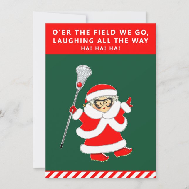 Julkort för flickors Lacrosse (Framsida)