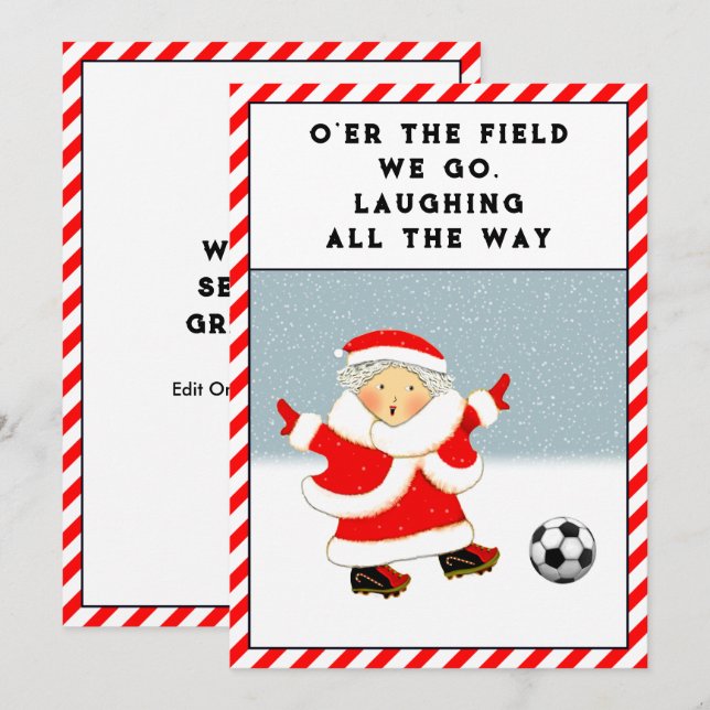 Julkort för fotboll (Fram/baksida)