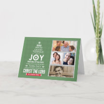 Julkort för fotboll Behold Kristus JOY