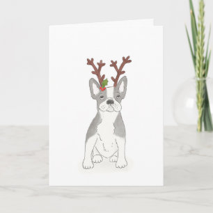 Julkort för fransk bulldog kort