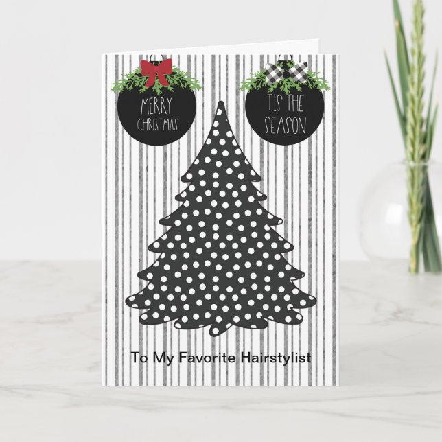 Julkort för frisör kort (Framsida)