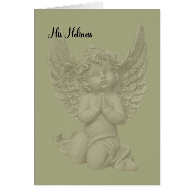 Julkort för hans helighet, påven hälsningskort (Framsidan)
