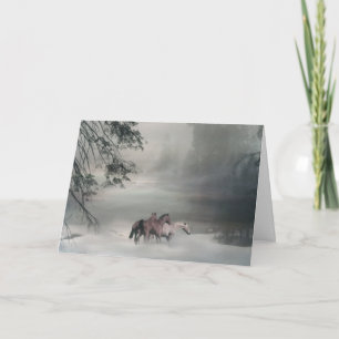 Julkort för häst från hela miles helgkort